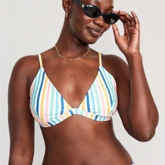 Old Navy Swim NWT Printed Triangle Bikini Swim Top for Women - Picture 2 of 9